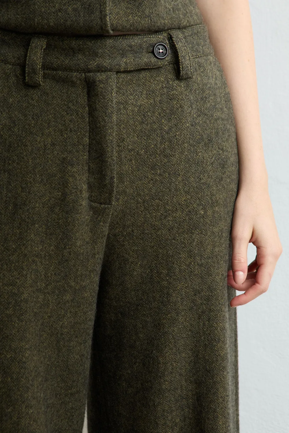 Massimo Alba Lamia pantaloni donna military lana