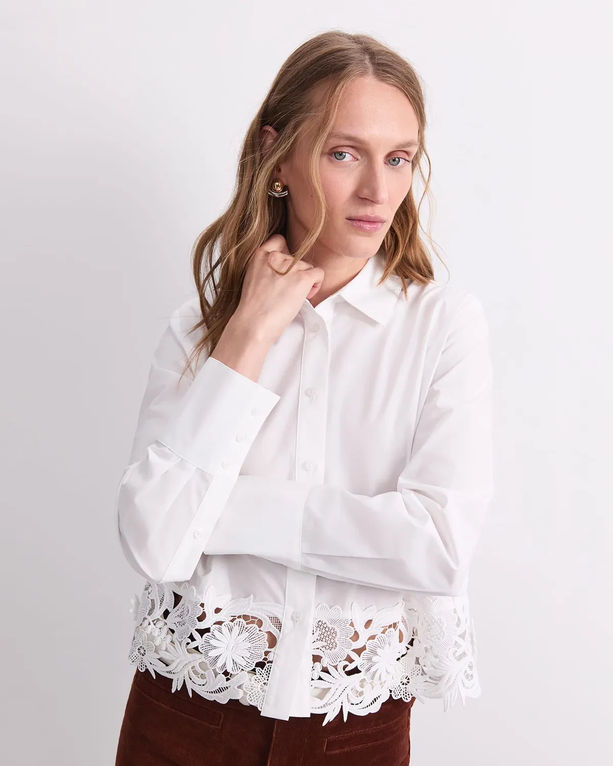 Sportscraft Gracie camicia donna pizzo manica lunga