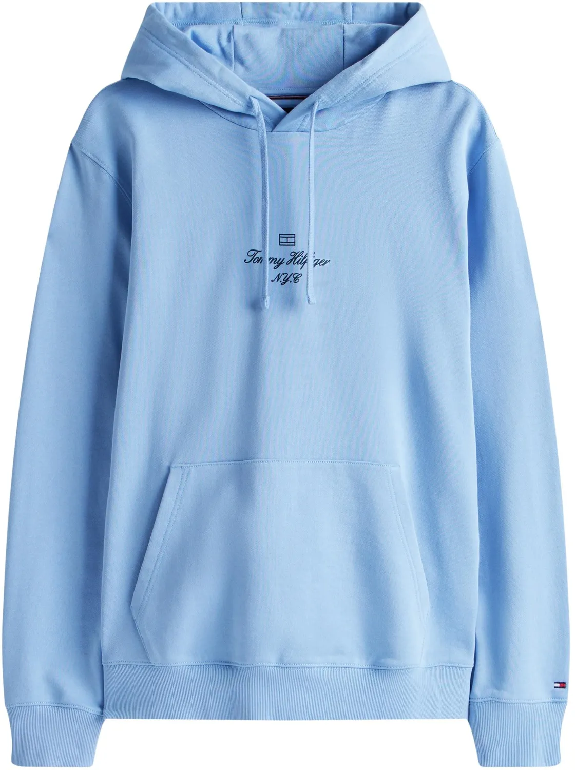 Tommy Hilfiger Outline Flag Script felpa uomo M Desert Sky