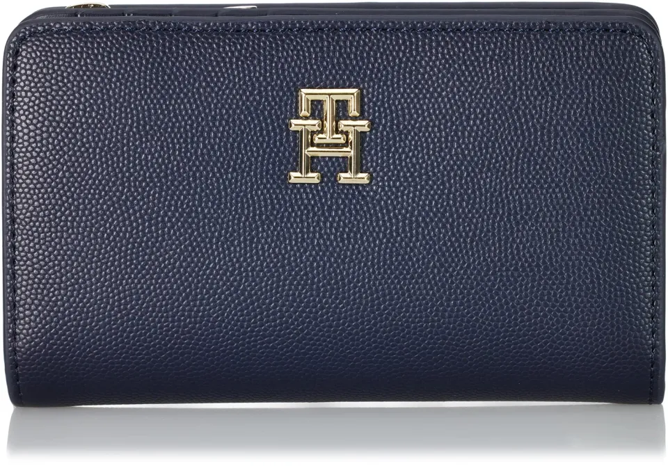 Tommy Hilfiger TH Timeless Med Bi Fold Grande portafoglio donna blu PU