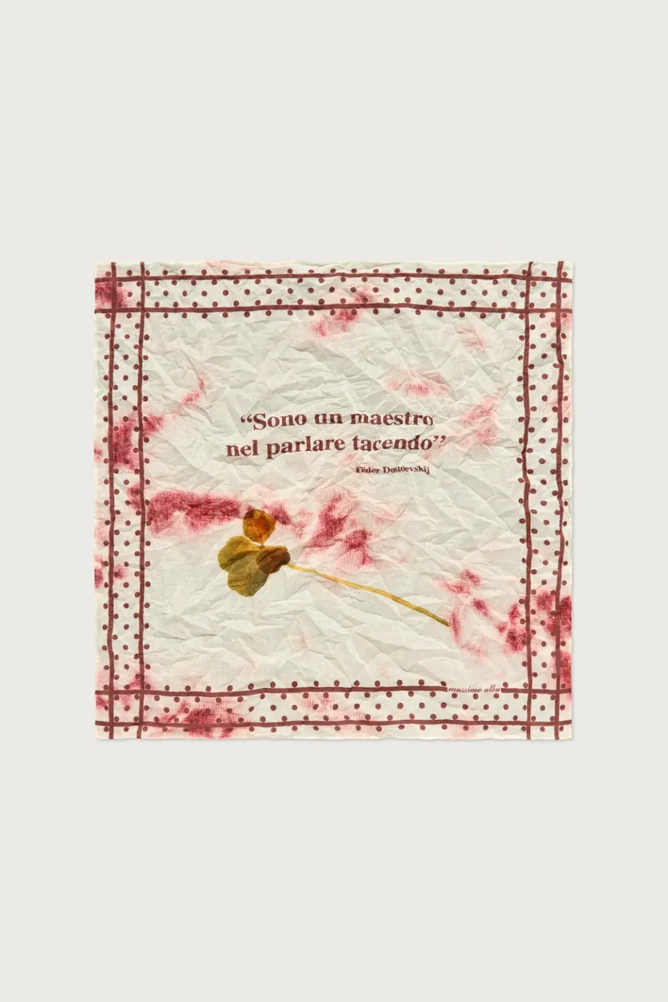 Massimo Alba HANKY1 fazzoletto bordeaux cotone 45x45