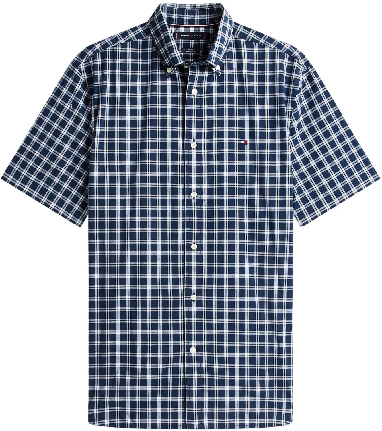 Tommy Hilfiger Flex Poplin Camicia Uomo L Quadri