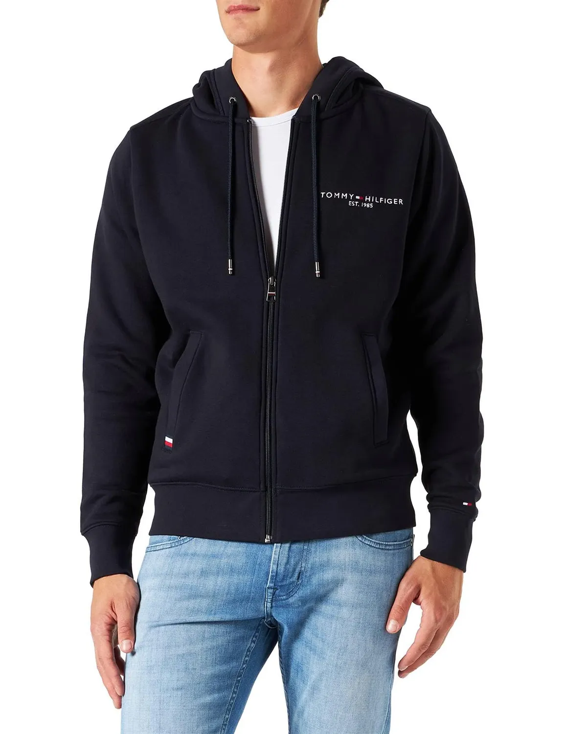 Tommy Hilfiger Logo Pelliccia giacca uomo verde pesante