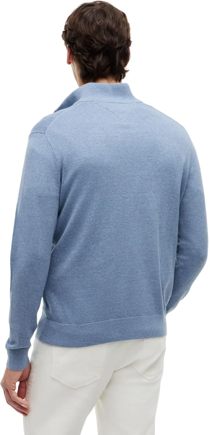 Tommy Hilfiger Essential Cotton Zip Mock MW0MW37331 Maglione L