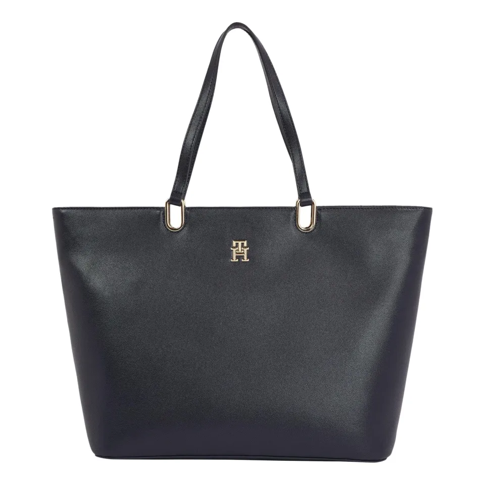 Tommy Th Timeless Med Tote borsa tracolla donna nera