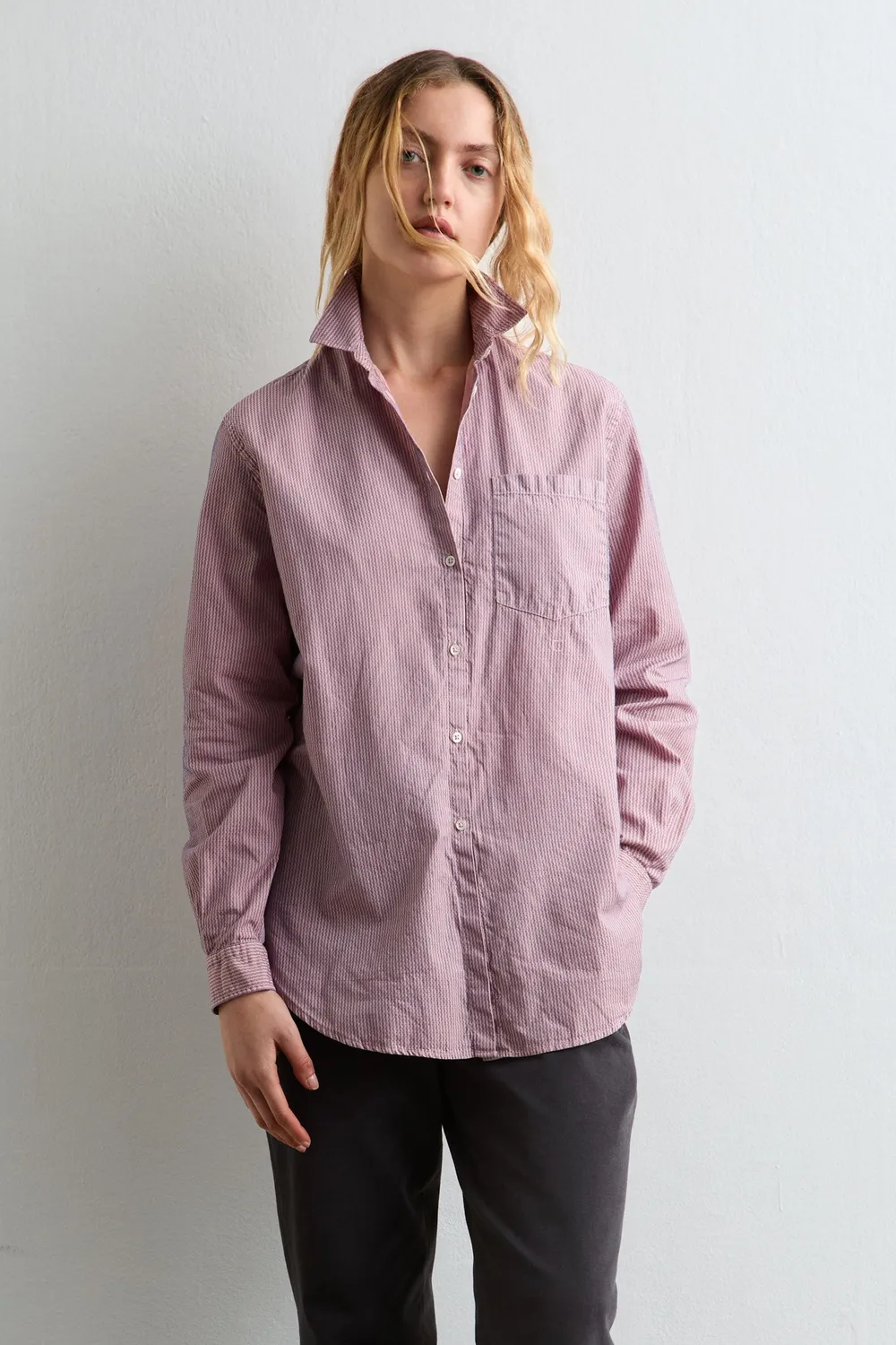 Massimo Alba Uma camicia donna Faded Rose cotone