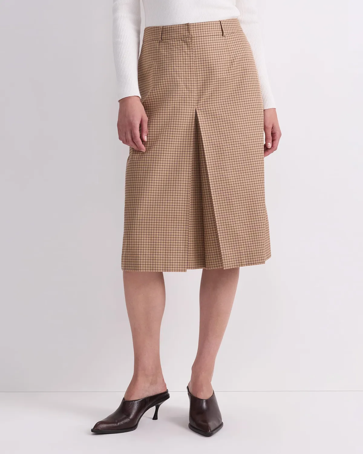 Sportscraft Audrey Check culotte micro-quadri ginocchio