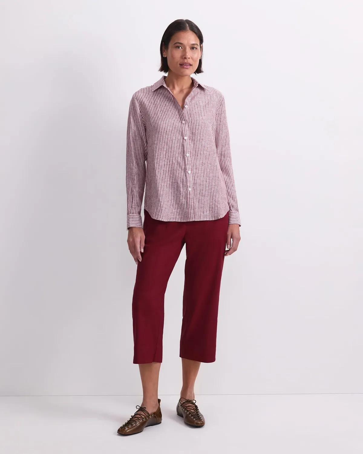 Sportscraft Dahlia Stripe camicia lino a righe