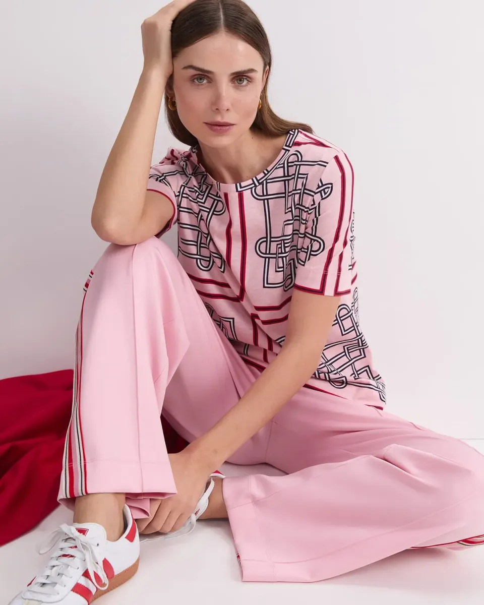 Sportscraft Rhodes Mercerised Tee t-shirt stampa foulard
