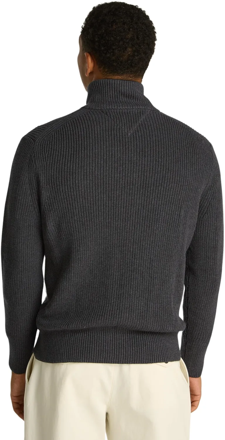 Tommy Hilfiger Zip Through cardigan uomo blu cotone