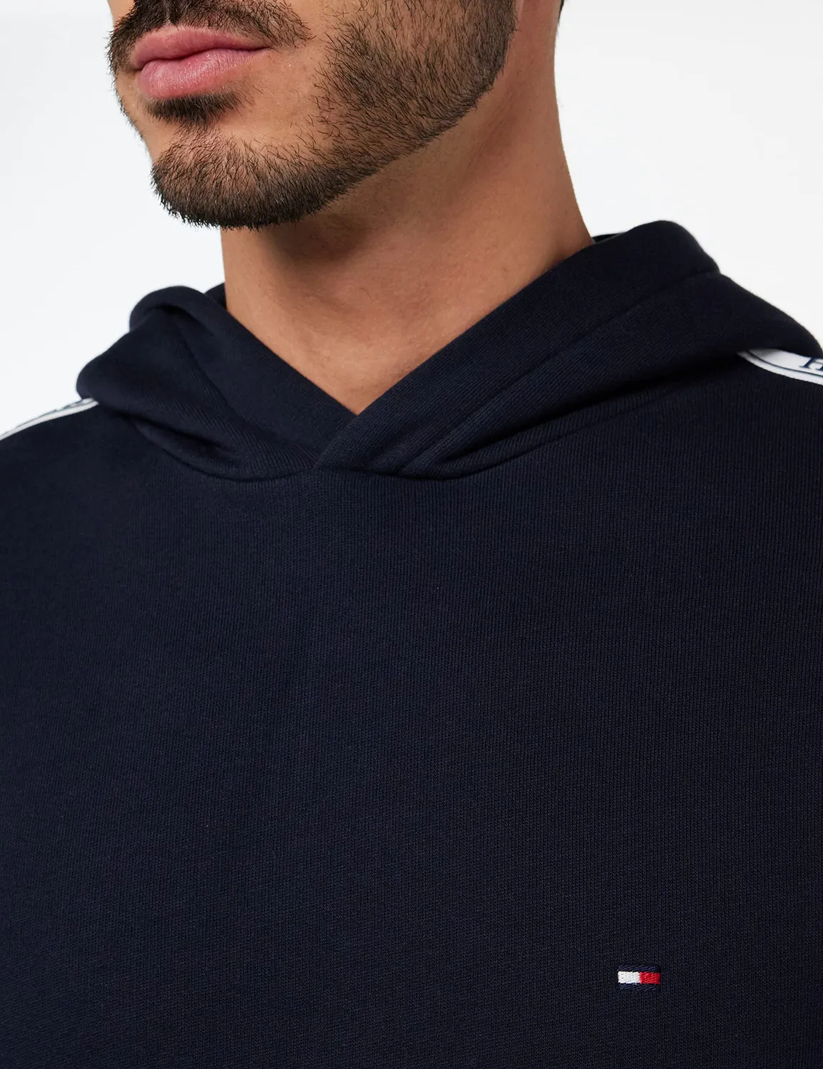 Tommy Hilfiger Prep Tape MW0MW29578 hoodie uomo cappuccio logo