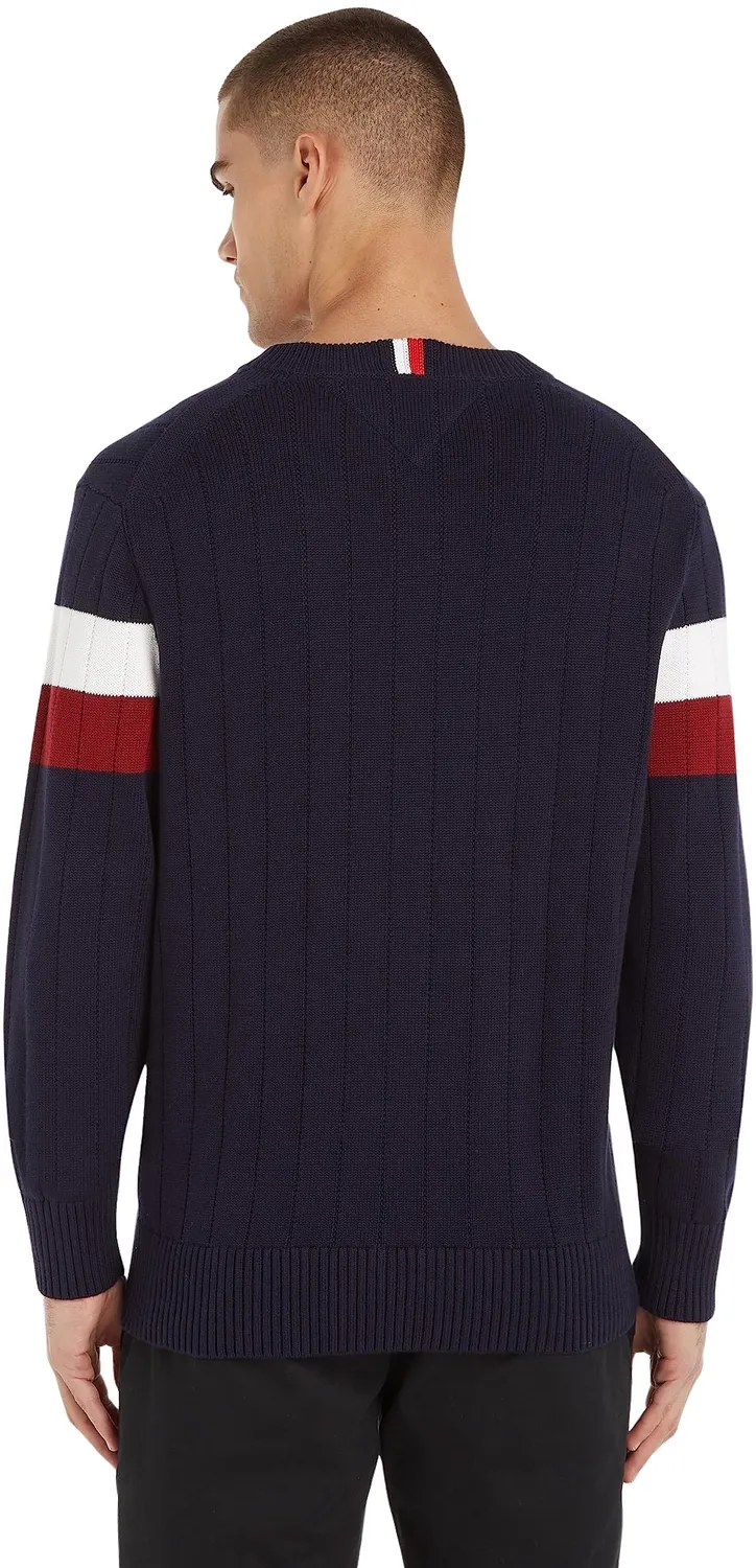 Tommy Hilfiger Colourblock MW0MW33094 Maglione Uomo XS Bianco