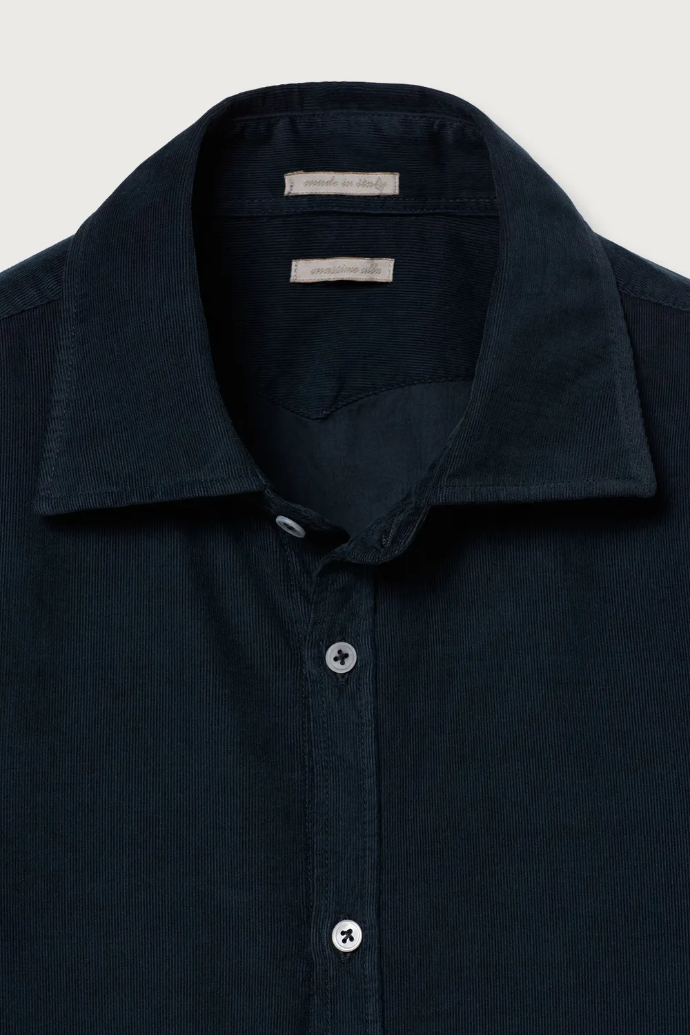 Massimo Alba GENOVA camicia velluto blu regular fit