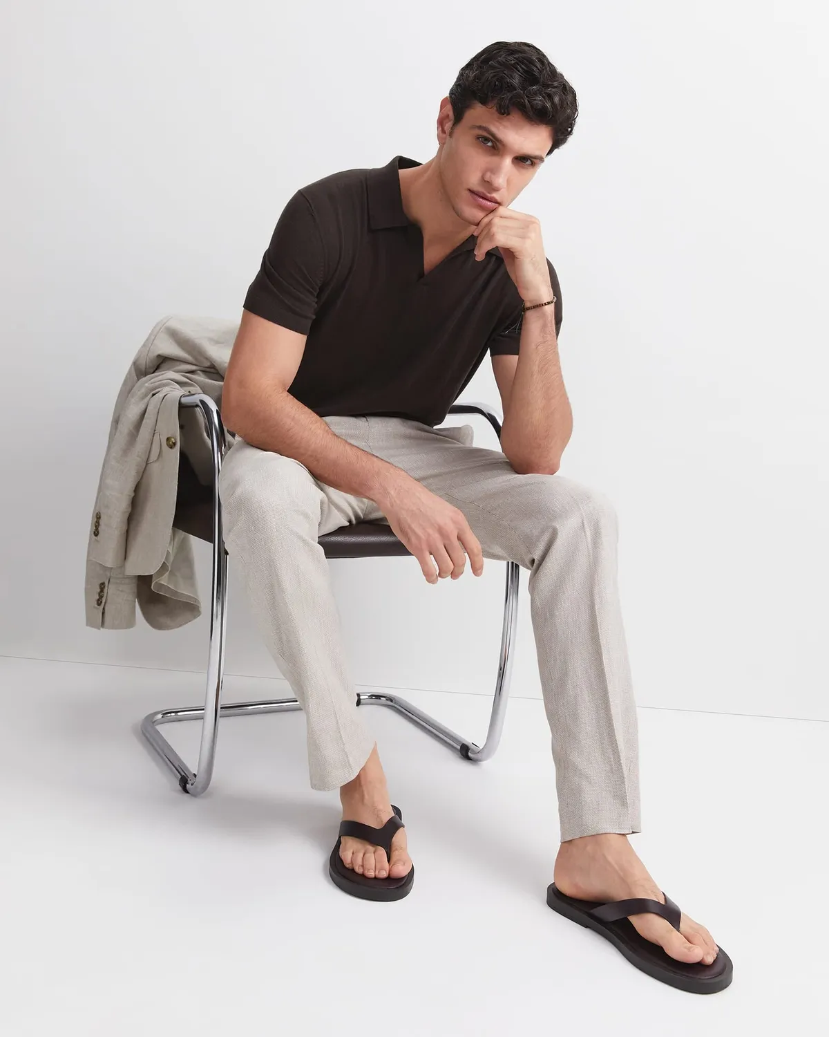 Sportscraft Jeffrey Linen Blend pantalone lino beige