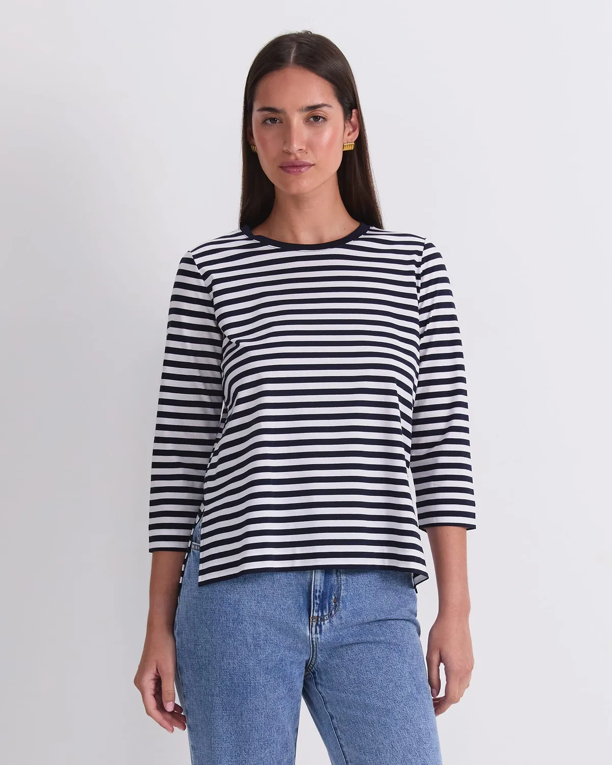 Sportscraft Mercerised Cotton Three Quarter Sleeve Tee maglietta