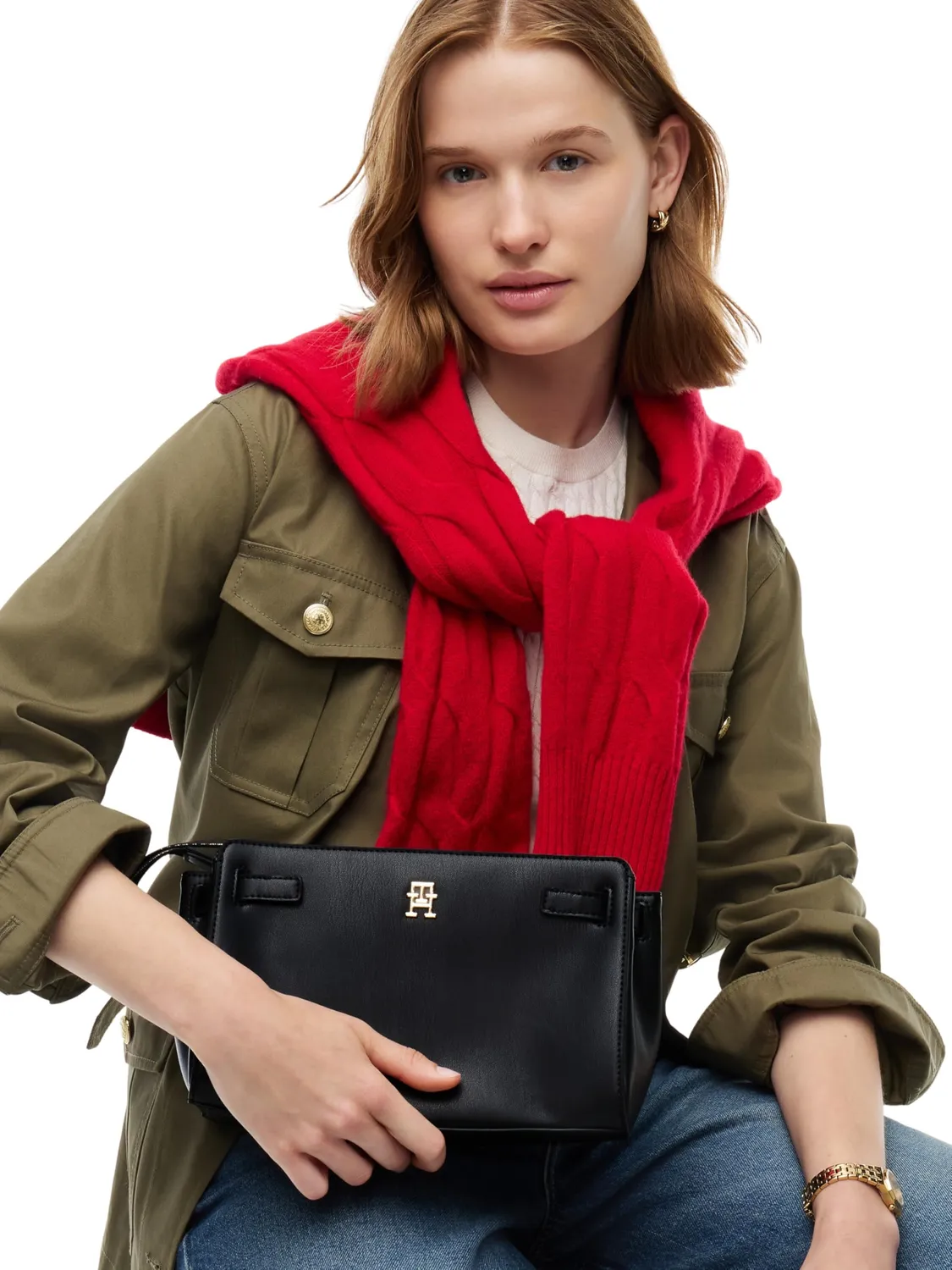 Tommy Hilfiger TH Joy AW0AW19065 crossover nero tracolla