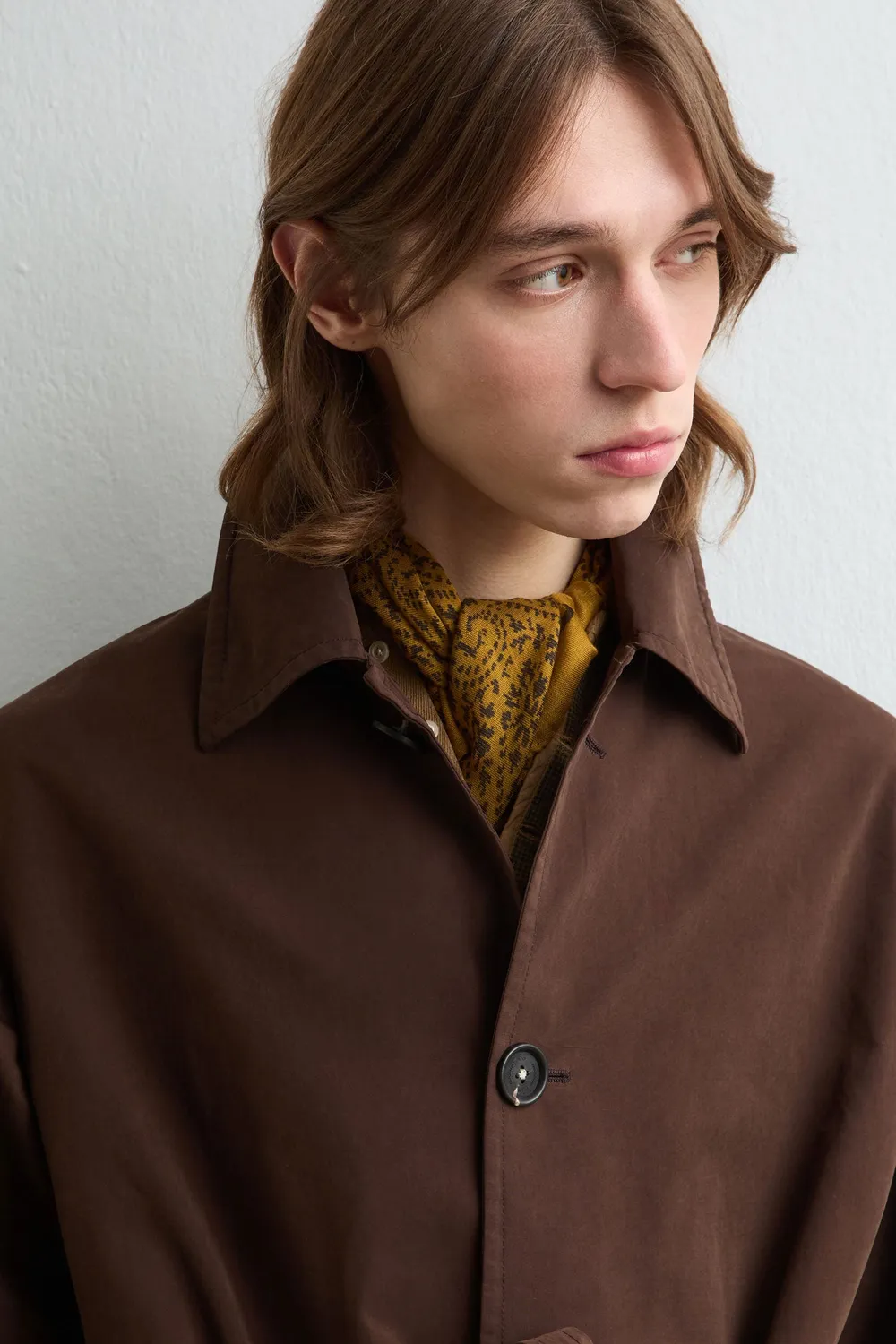 Massimo Alba Mustang trench uomo brown idrorepellente