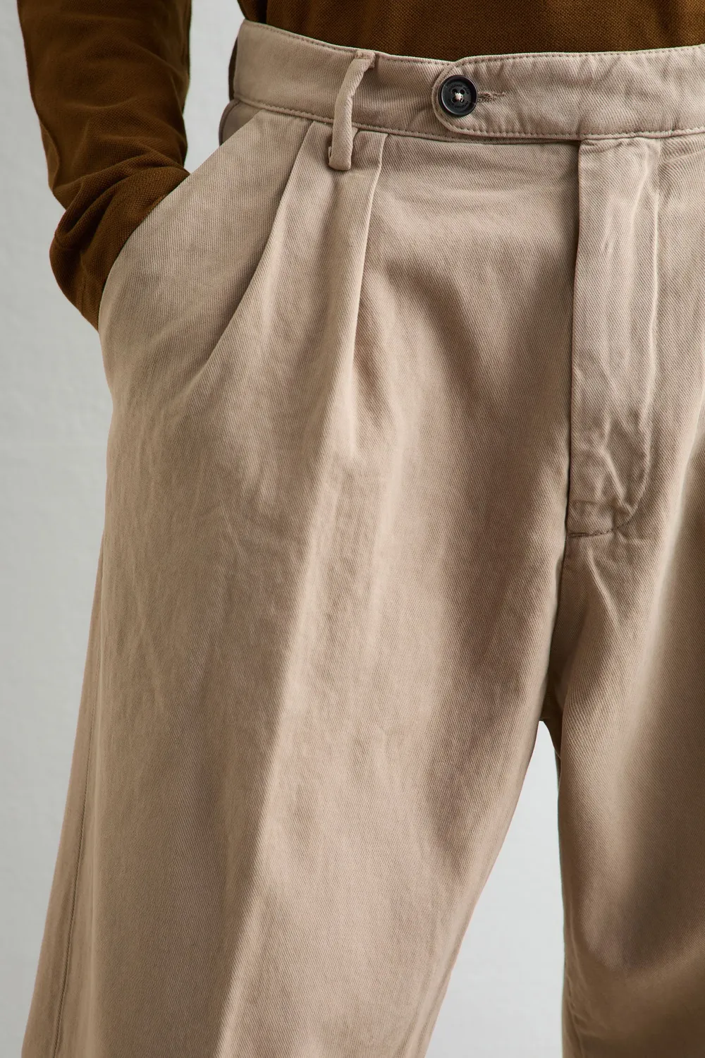 Massimo Alba Stan pantaloni uomo fossil misto cashmere