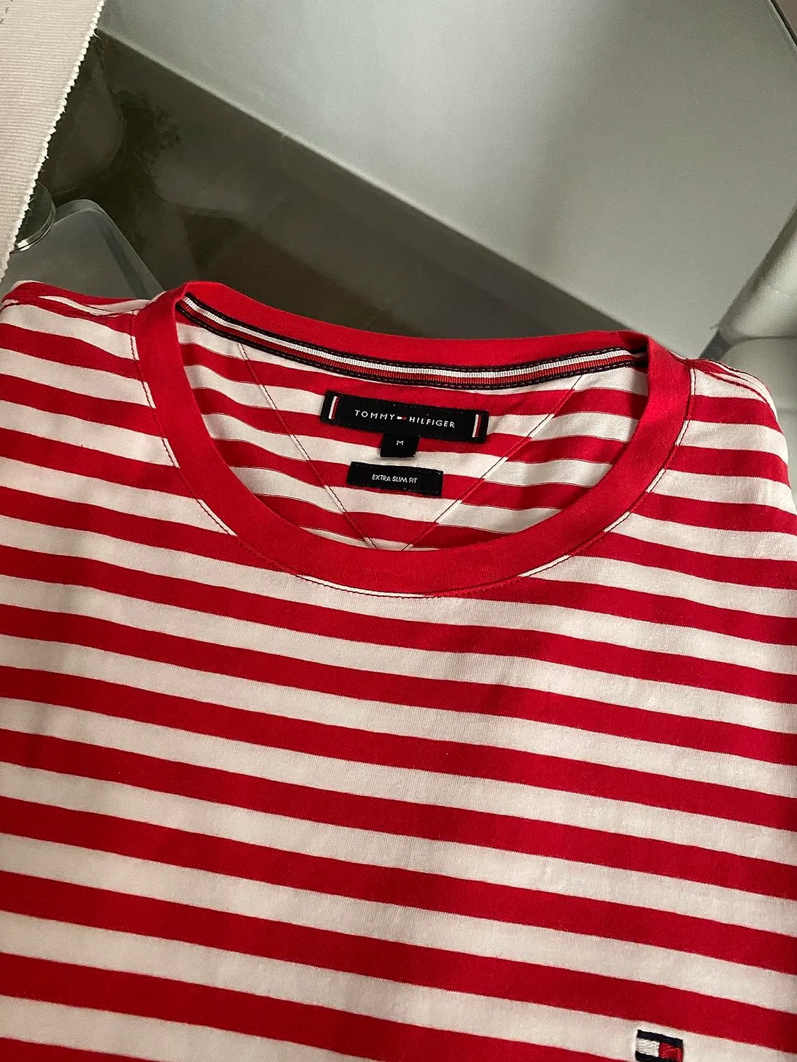 Tommy Hilfiger MW0MW10804 camicia slim uomo nera stretch