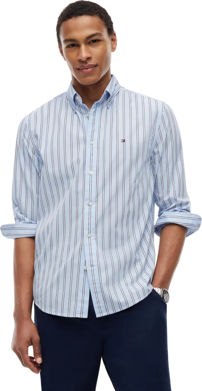Tommy Hilfiger Flex Poplin MW0MW39159 camicia uomo righe