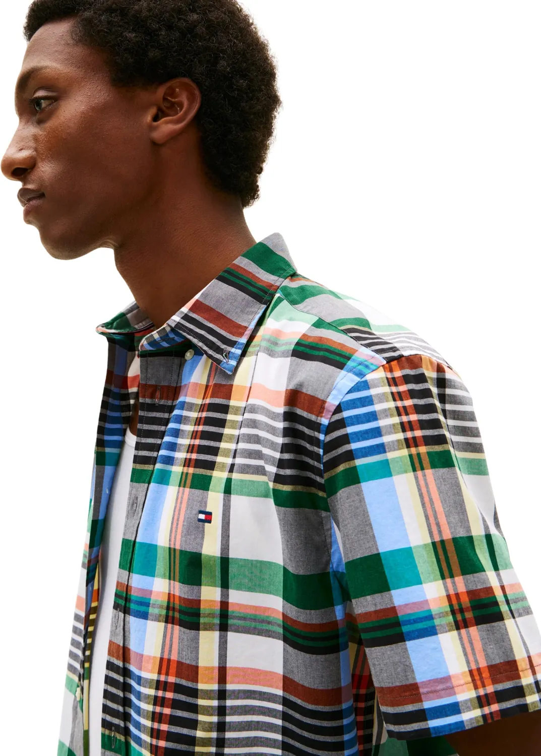 Tommy Hilfiger Flex Pop camicia manica corta L quadri