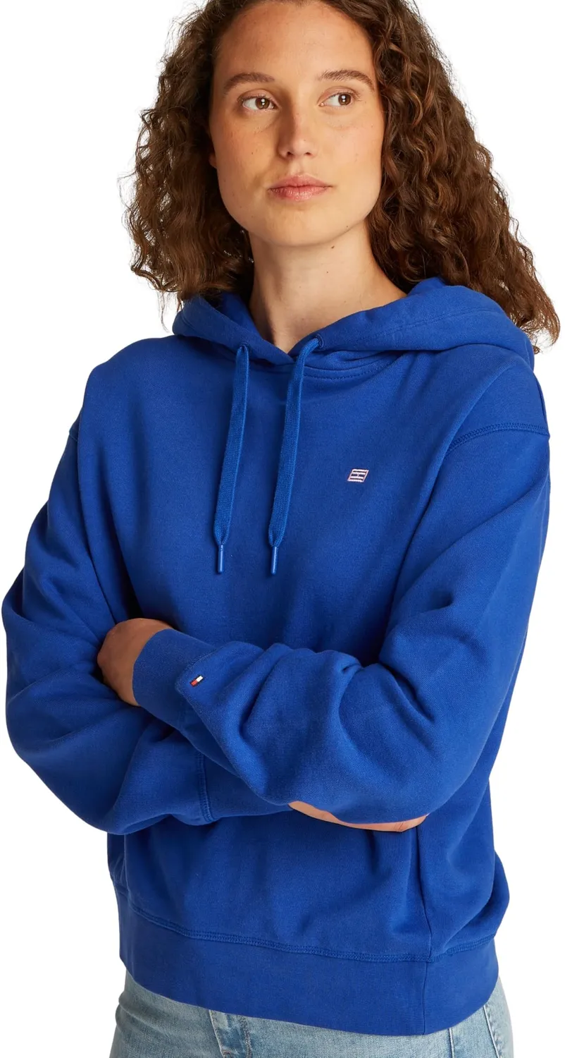 Tommy Hilfiger Contrast Flag felpa cappuccio donna regular