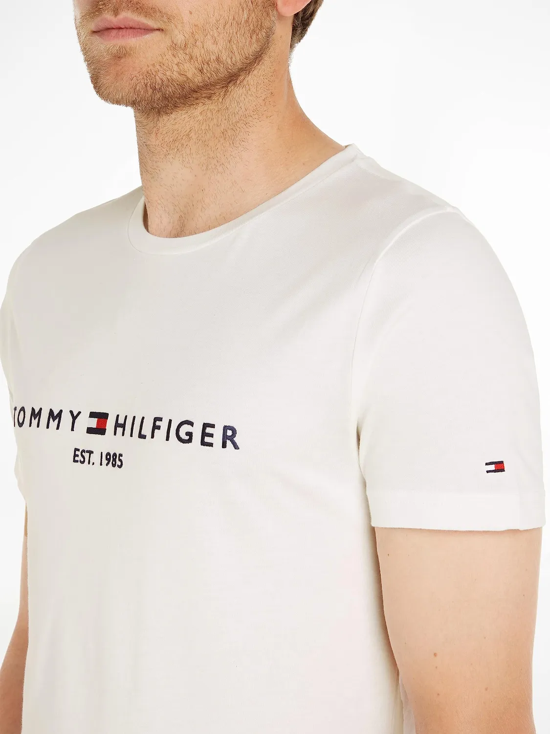Tommy Hilfiger Core Logo t-shirt uomo nera cotone