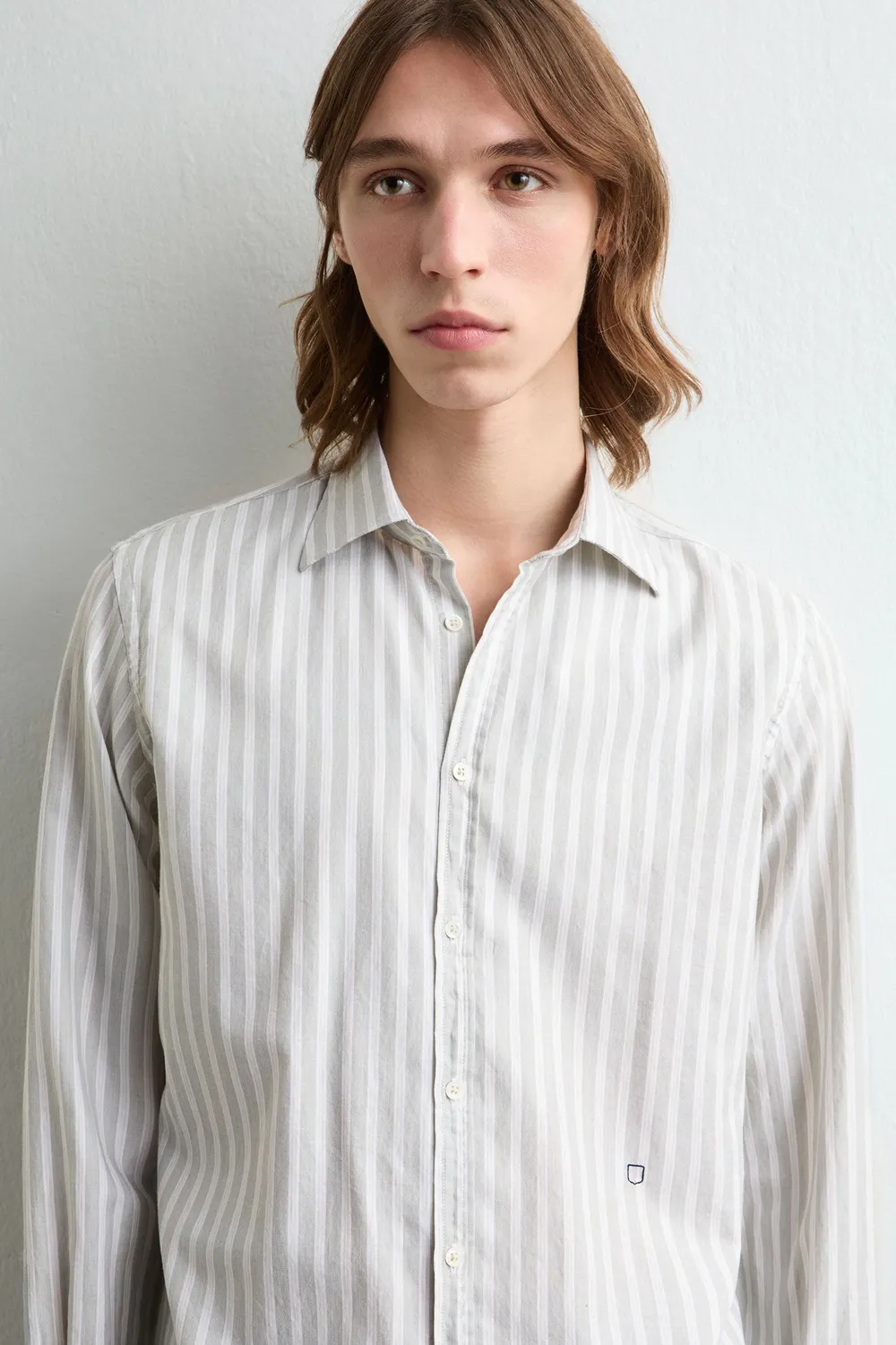 Massimo Alba Genova camicia uomo light green cotone
