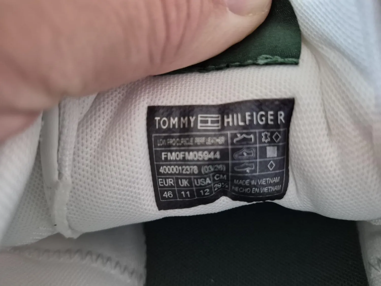 Tommy Hilfiger Cupsole Sneakers Uomo 43 Pelle Bianco Basse