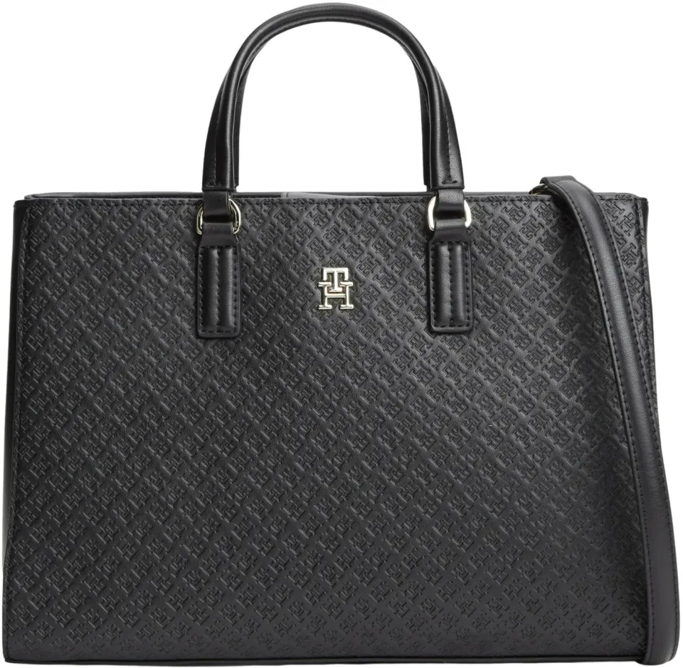 Tommy Hilfiger TH Daily Satchel Mono Borsetta Donna Nera 7L