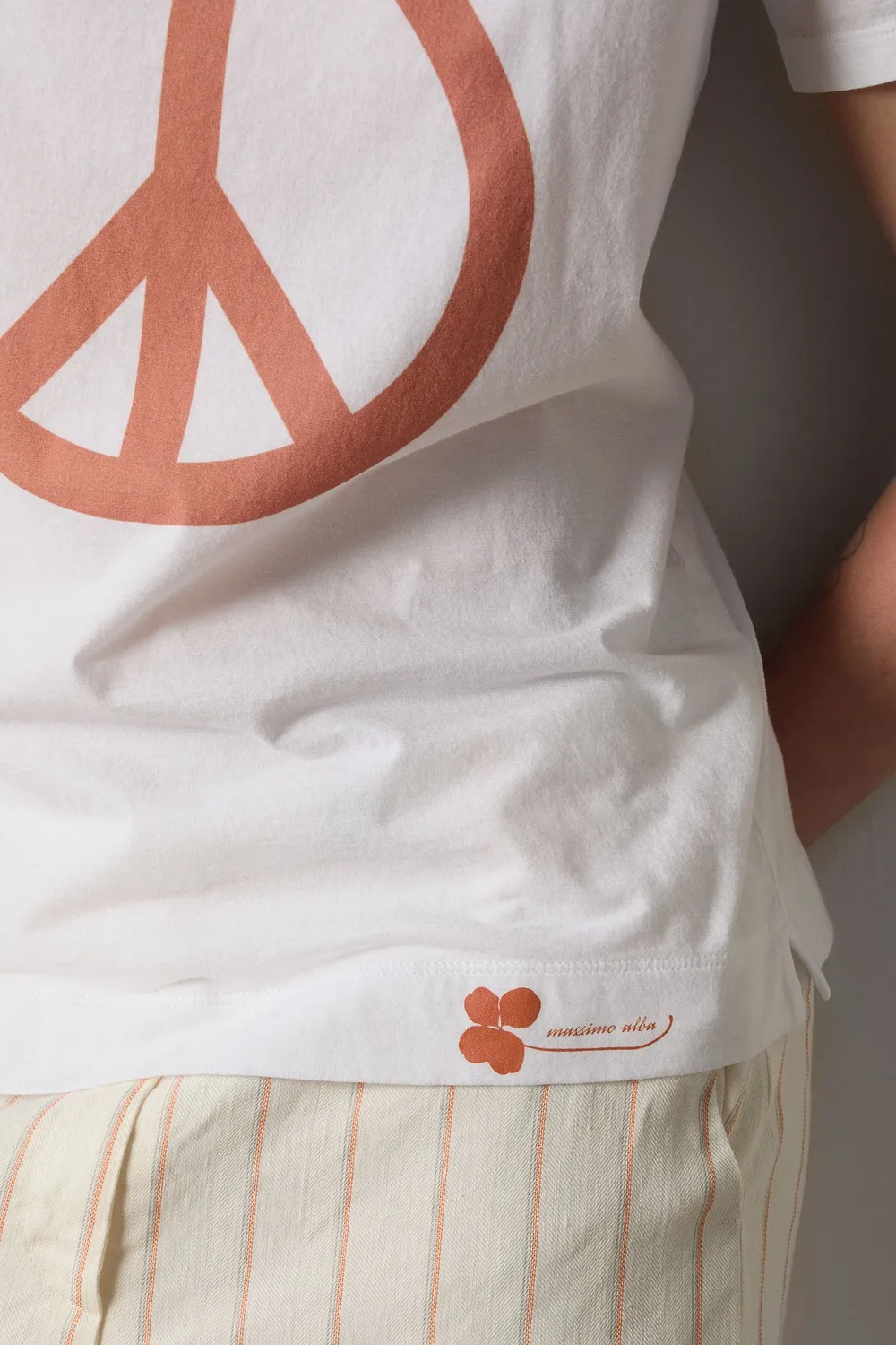 Massimo Alba Liscaw t-shirt cotone papaya