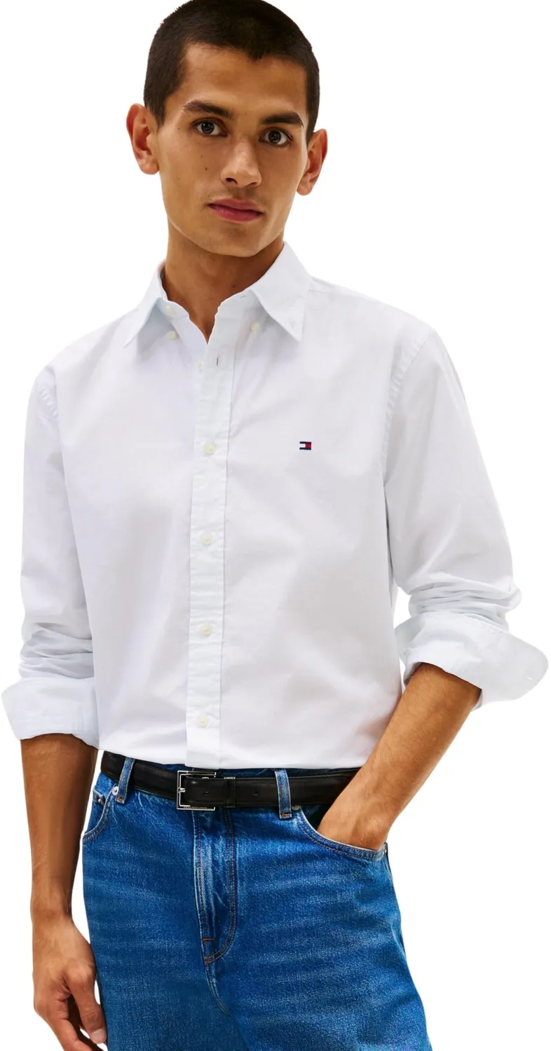 Tommy Hilfiger Flex Poplin camicia uomo XL blu