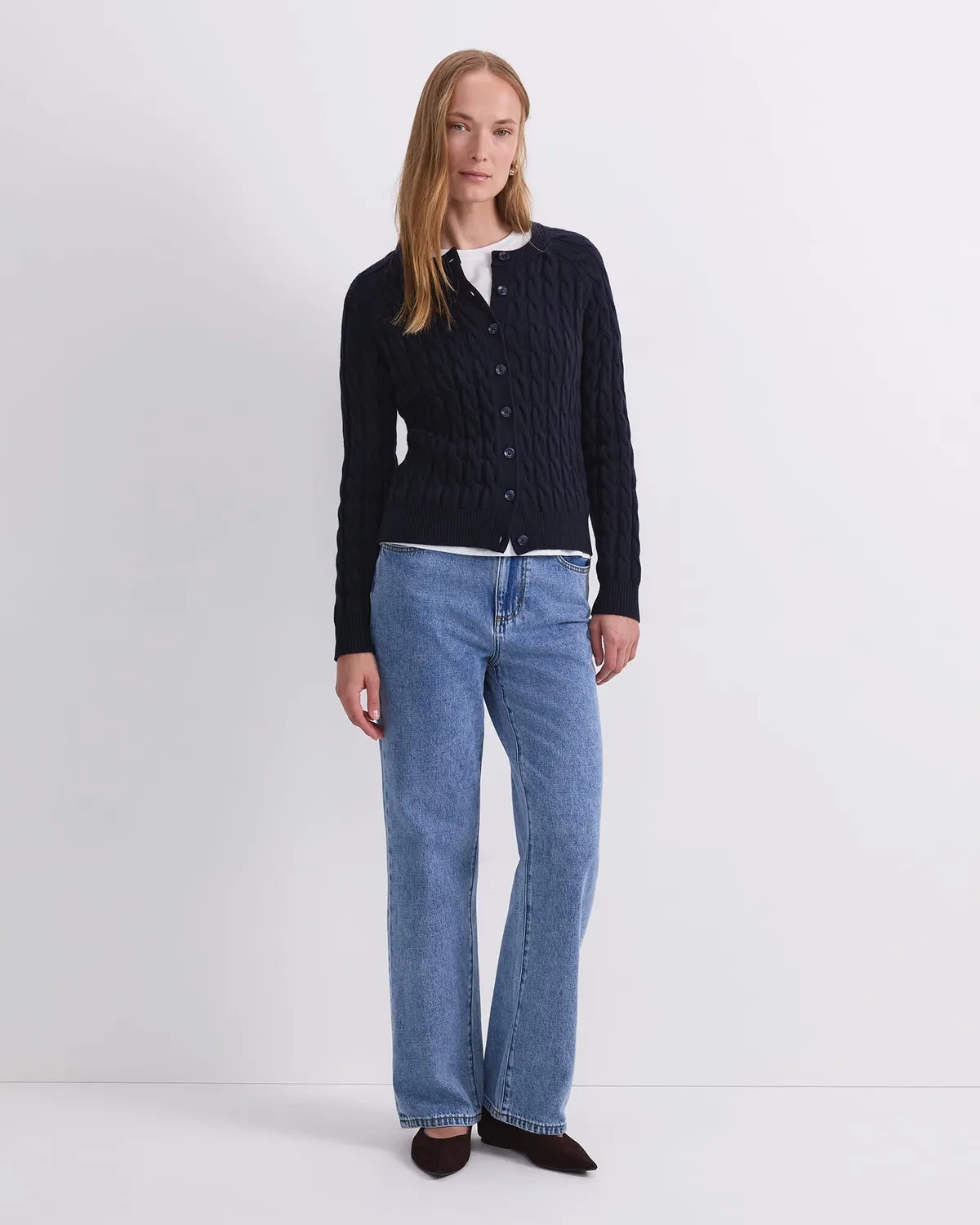 Sportscraft Merino Cable Cardigan cardigan lana unisex