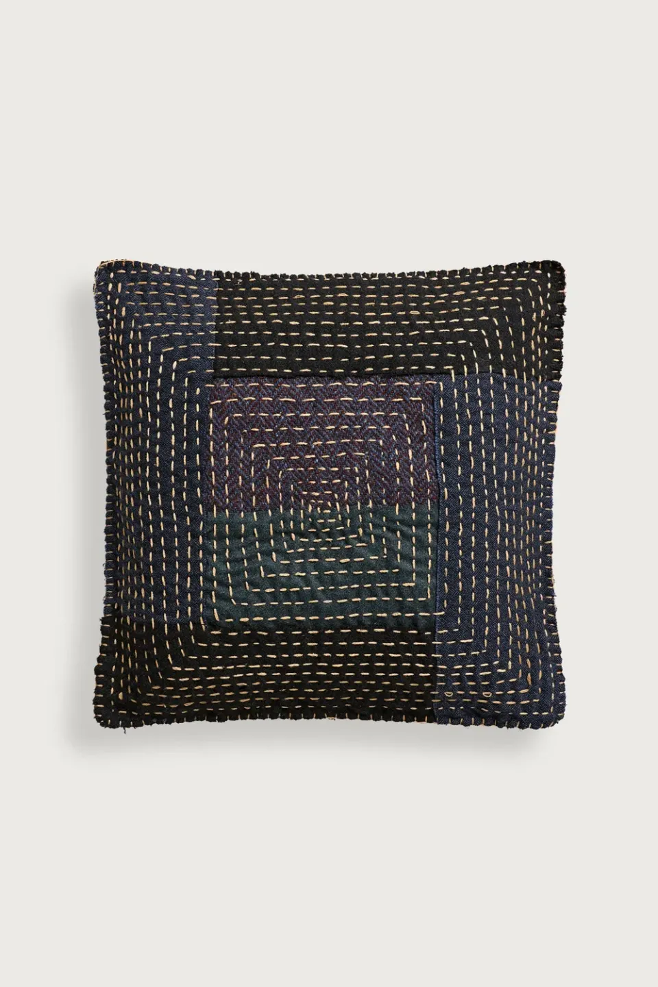 Massimo Alba Pillow cuscino navy ricamo patchwork