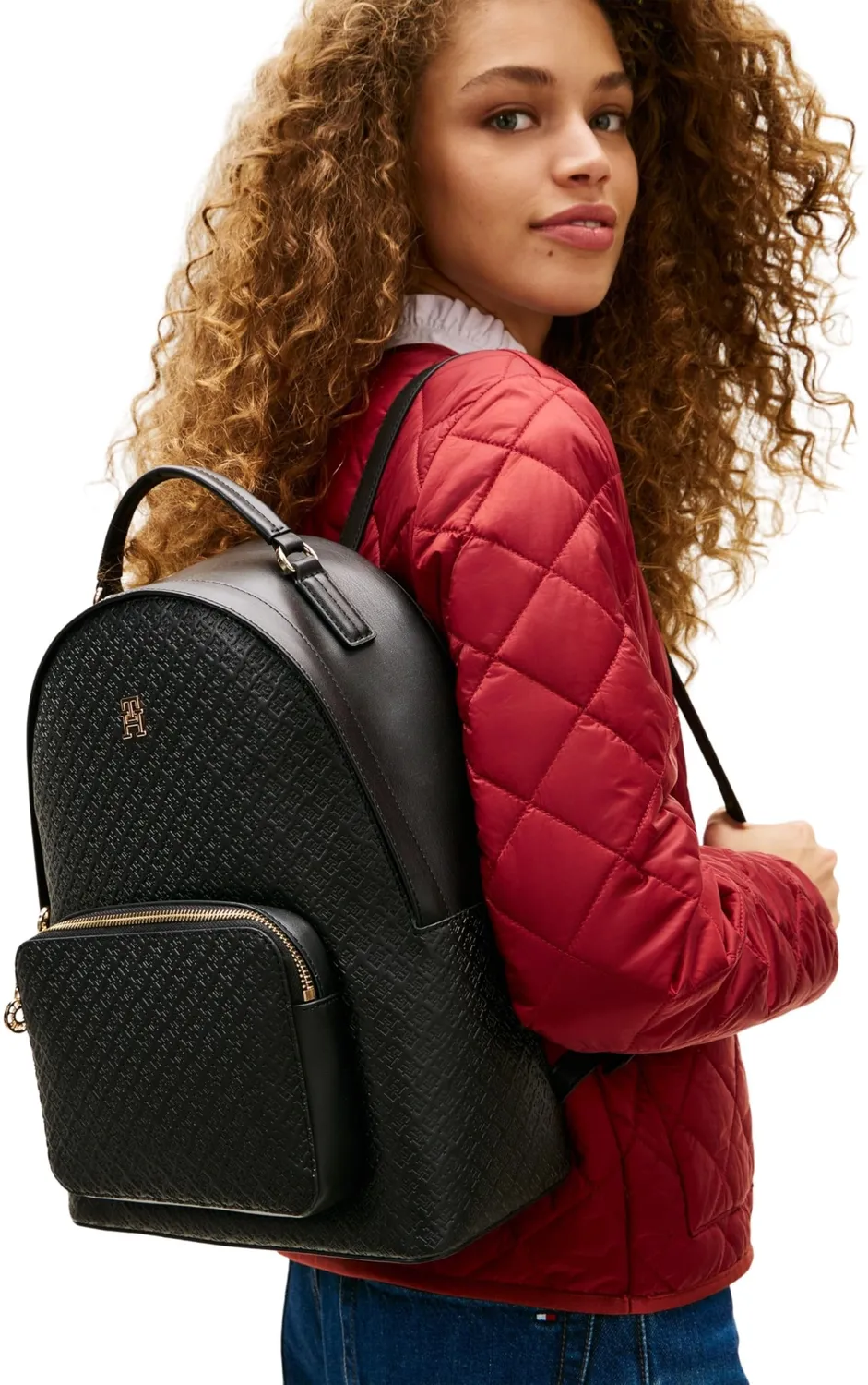 Tommy Hilfiger TH Daily Mono AW0AW18852 zaino donna nero