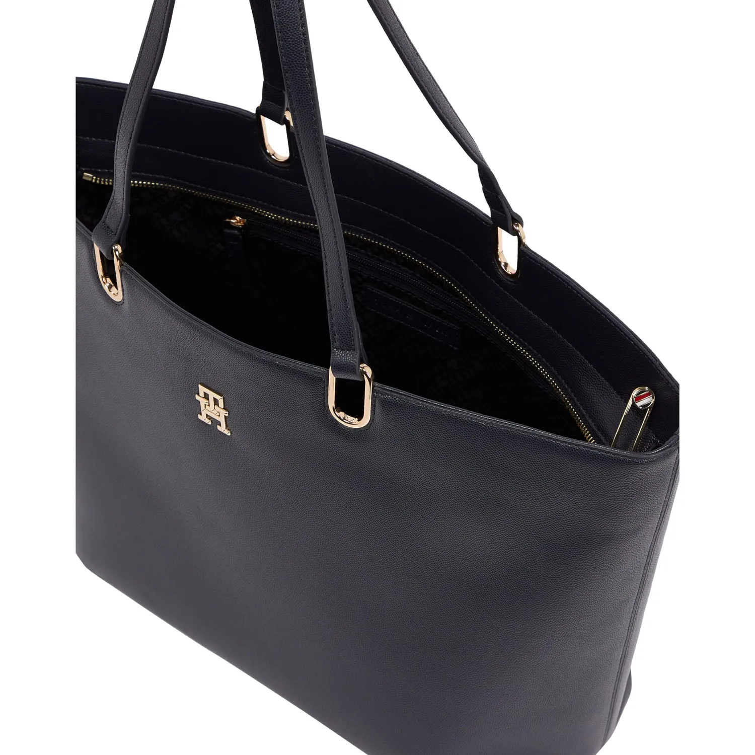 Tommy Th Timeless Med Tote borsa tracolla donna nera