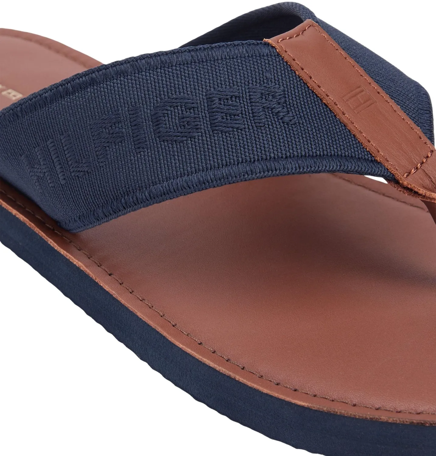 Tommy Hilfiger Leather Beach Sandal infradito uomo 44 nero
