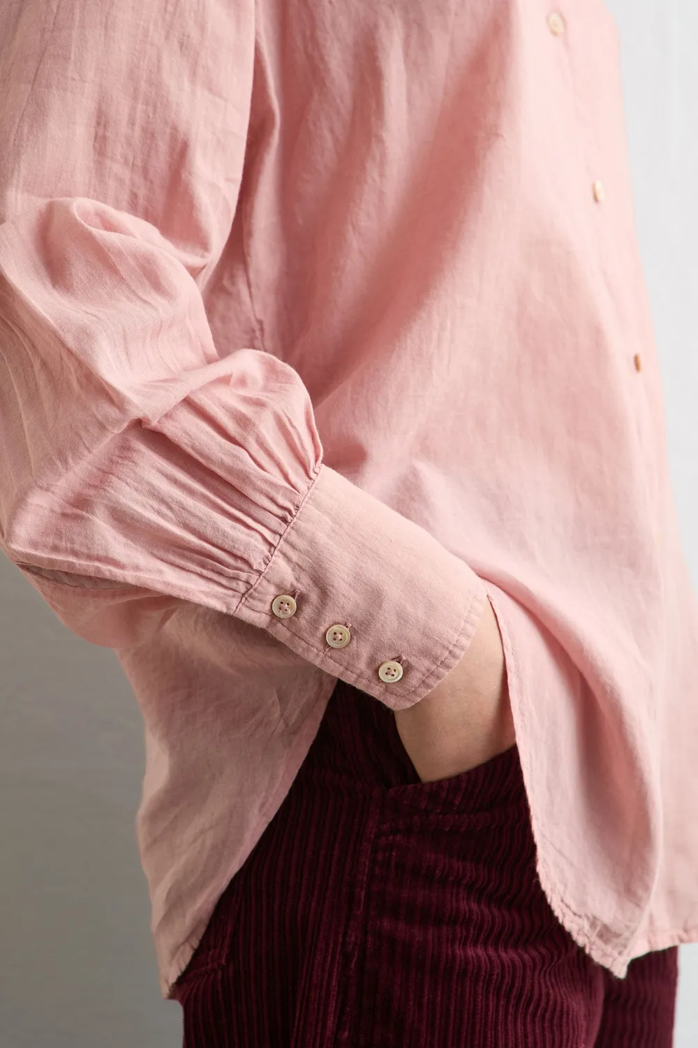 Massimo Alba Anna camicia donna faded rose cotone cashmere