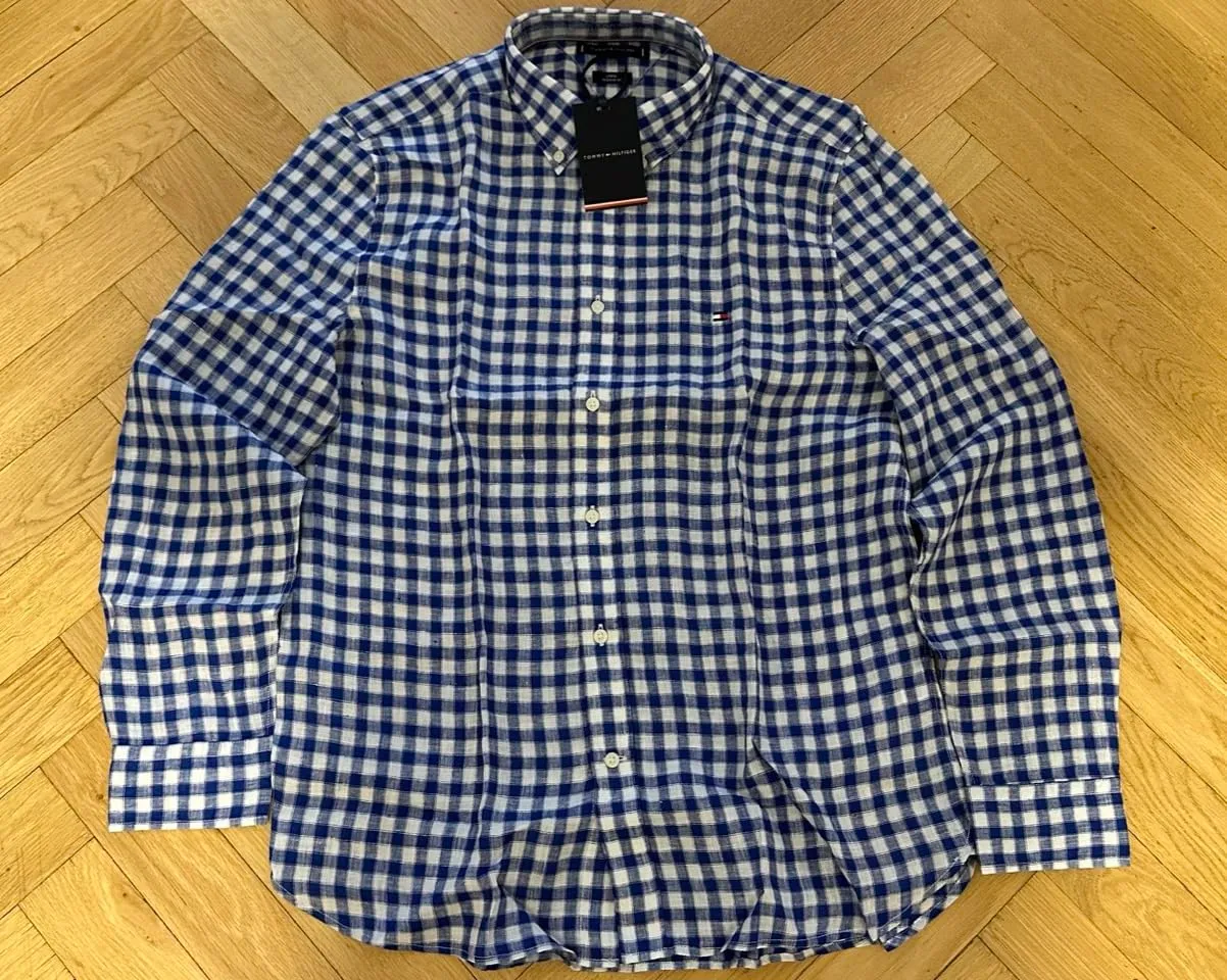 Tommy Hilfiger Linen Gingham MW0MW42401 camicia quadri