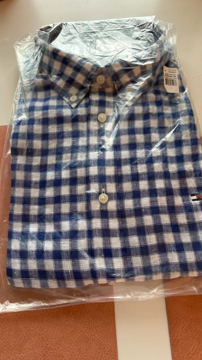Tommy Hilfiger Linen Gingham MW0MW42401 camicia quadri