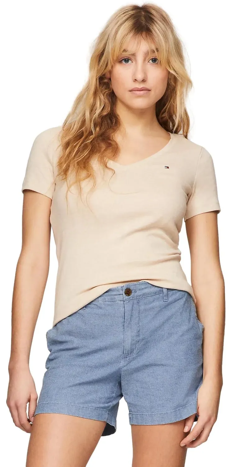 Tommy Hilfiger Modern V-Neck WW0WW39781 t-shirt donna scollo V