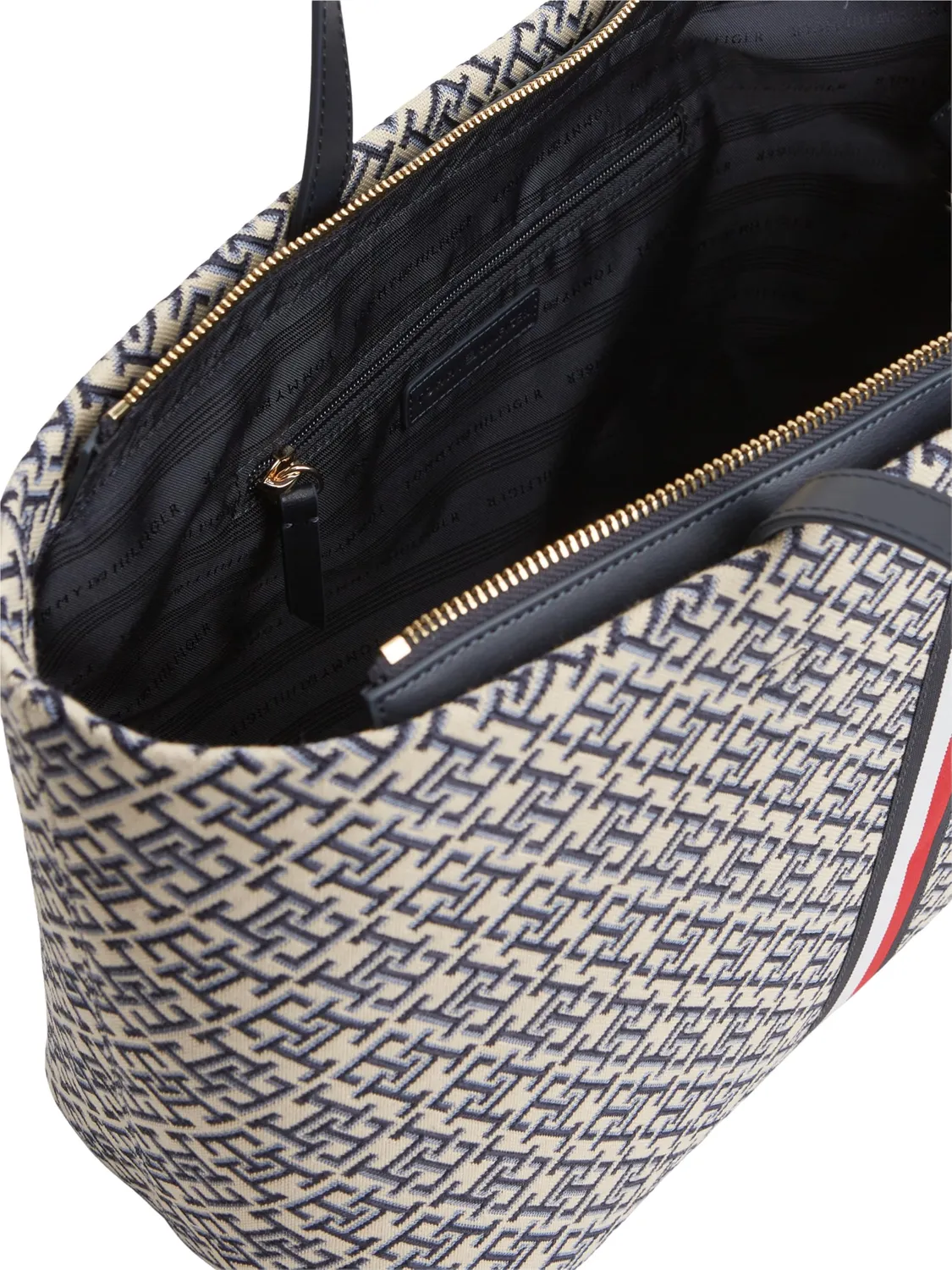 Tommy Hilfiger TH Jacquard Ess AW0AW19063 tote blu jacquard