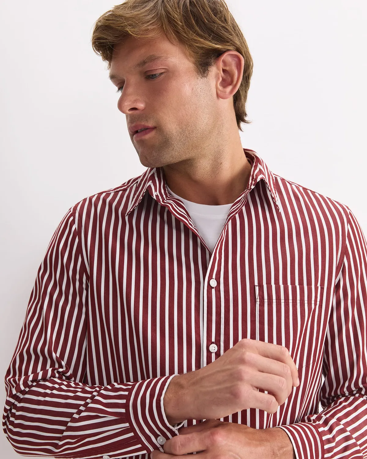 Sportscraft Ryan Stripe camicia maniche lunghe cotone riga