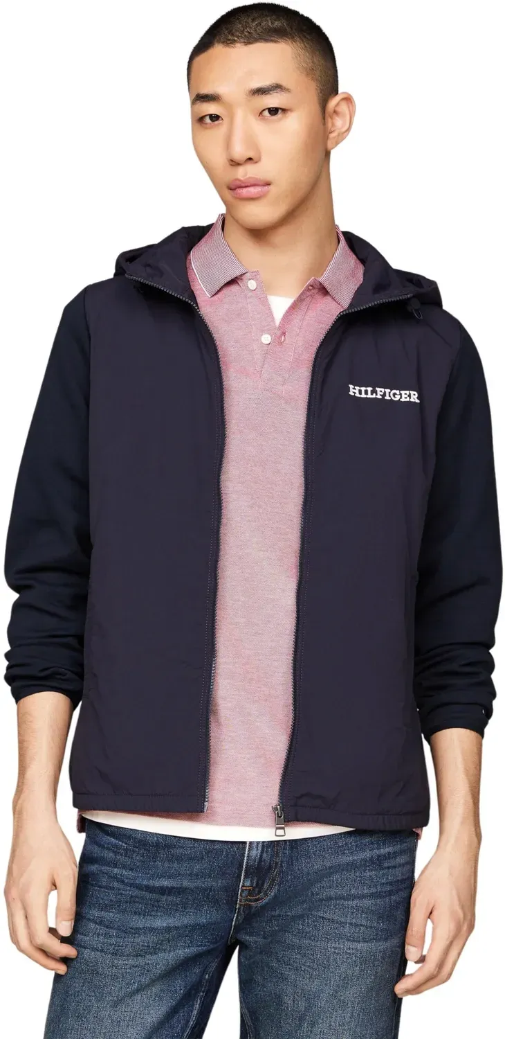 Tommy Hilfiger Mix Zip Thru felpa zip cappuccio S