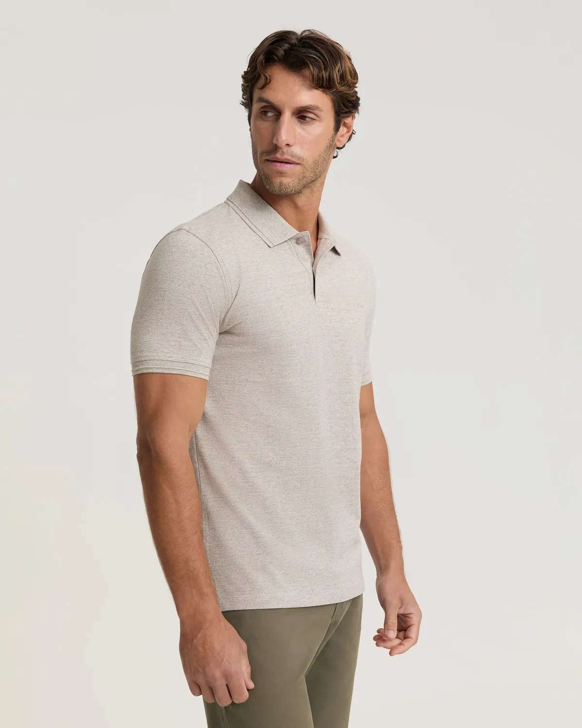 Sportscraft SC Melange Pique polo cotone melange uomo