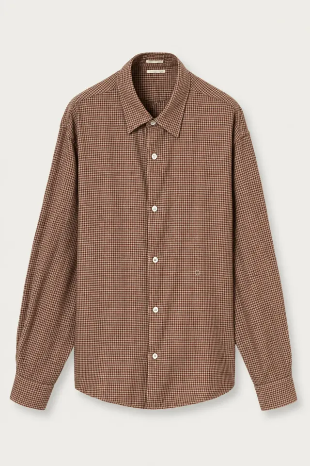 Massimo Alba Boxy camicia fossil cotone relaxed