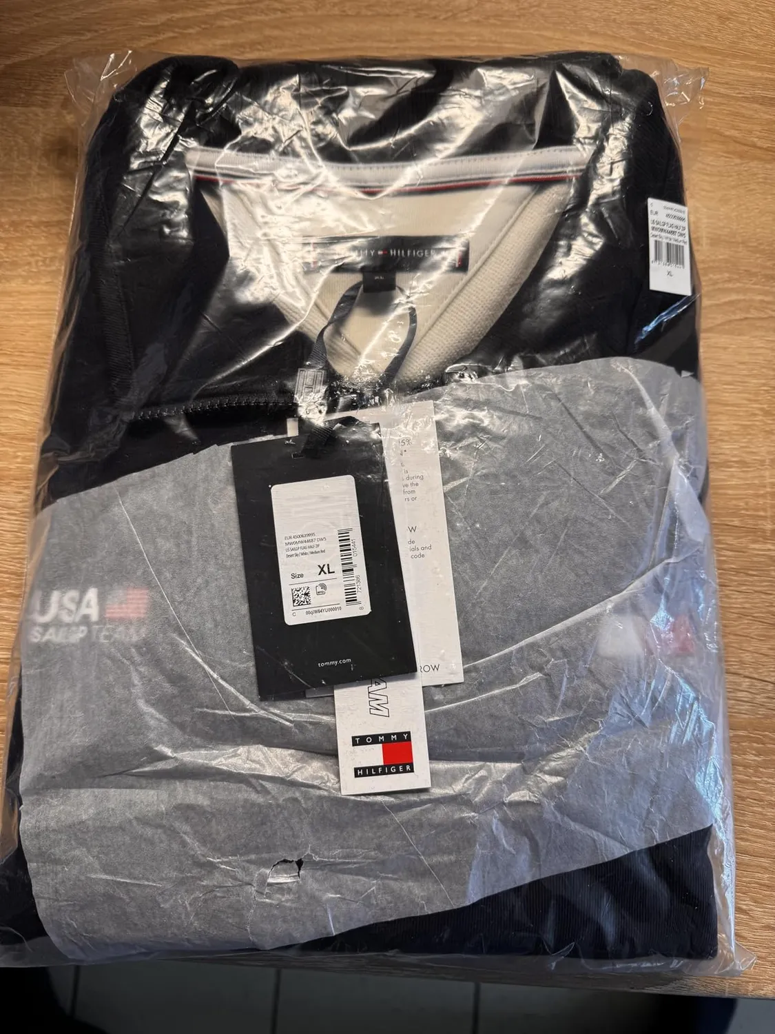 Tommy Hilfiger SailGP MW0MW44687 felpa uomo mezza zip XL blu