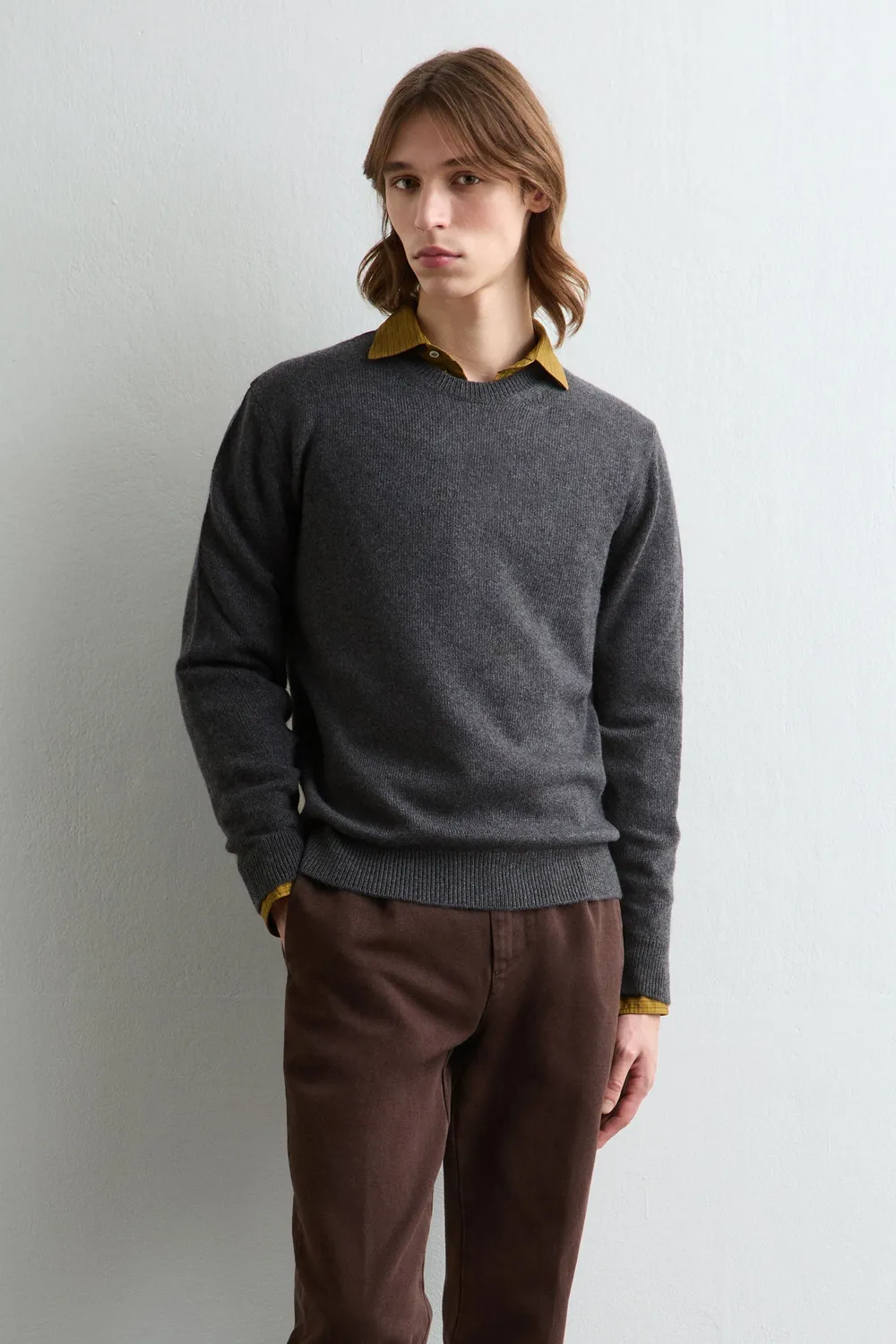 Massimo Alba ARES maglia cashmere grigio scuro