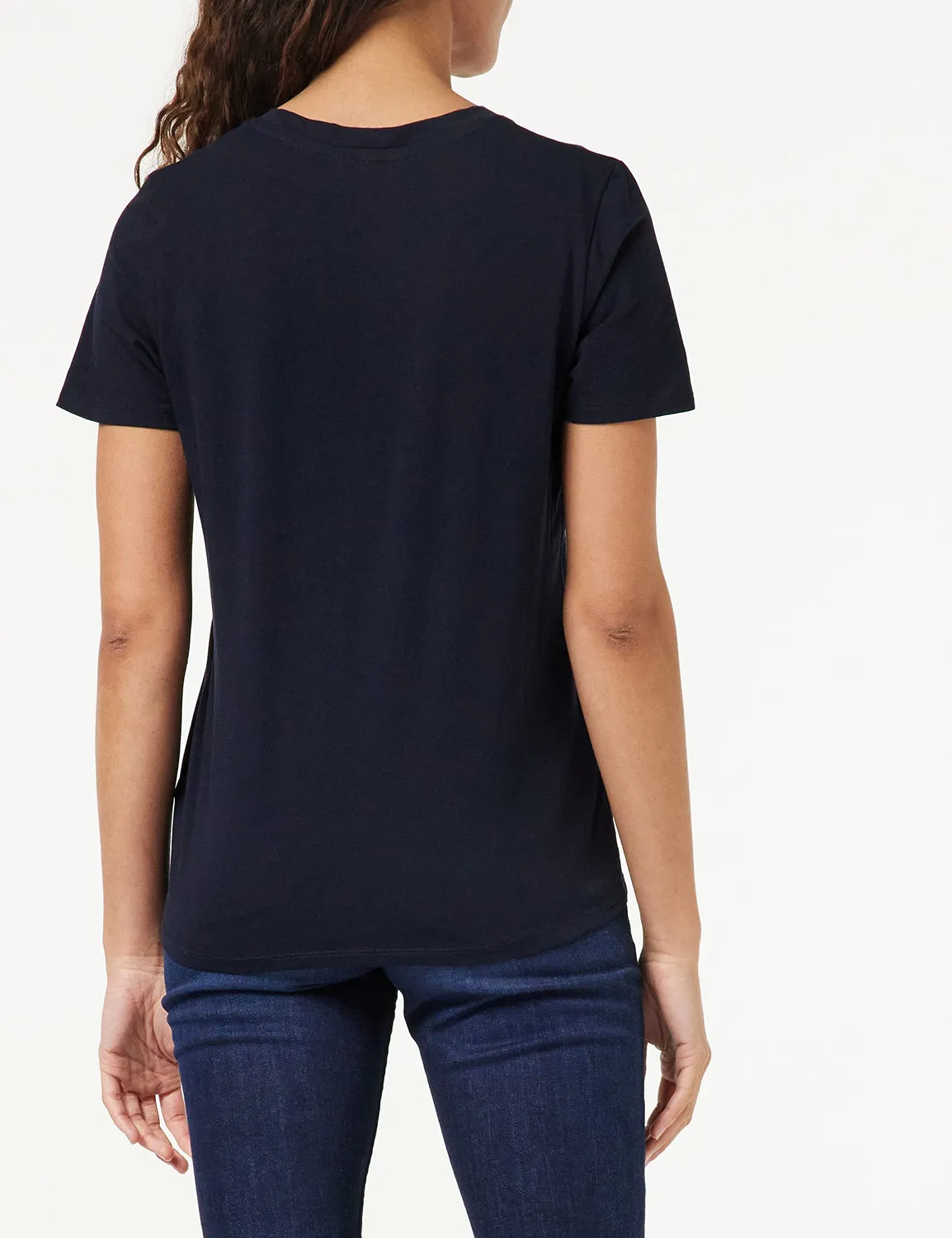 Tommy Hilfiger 1985 T-shirt Donna Scollo Rotondo Maniche Corte