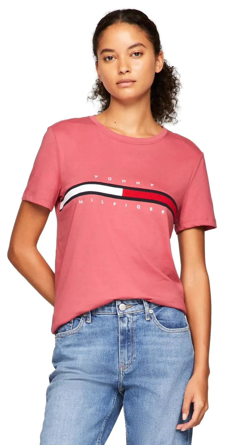 Tommy T-shirt donna nero Masters Black grafica cotone